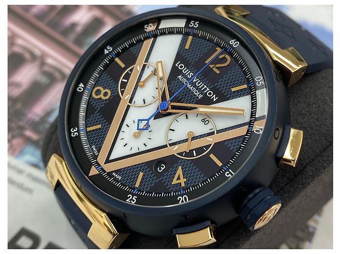 Louis Vuitton Combo Chrono Damier Cobalt Blau - Ansicht 5