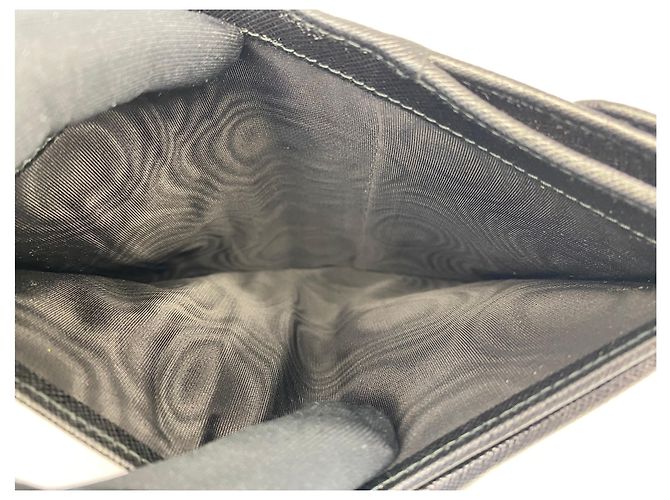 Prada Saffiano Metall Schwarz Langer Geldbeutel - Ansicht 8