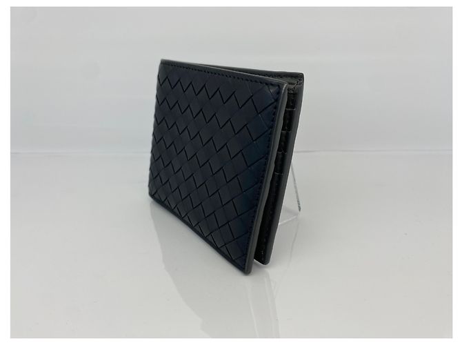 Bottega Veneta Portafoglio in rete intrecciata nera Nero - vista 5