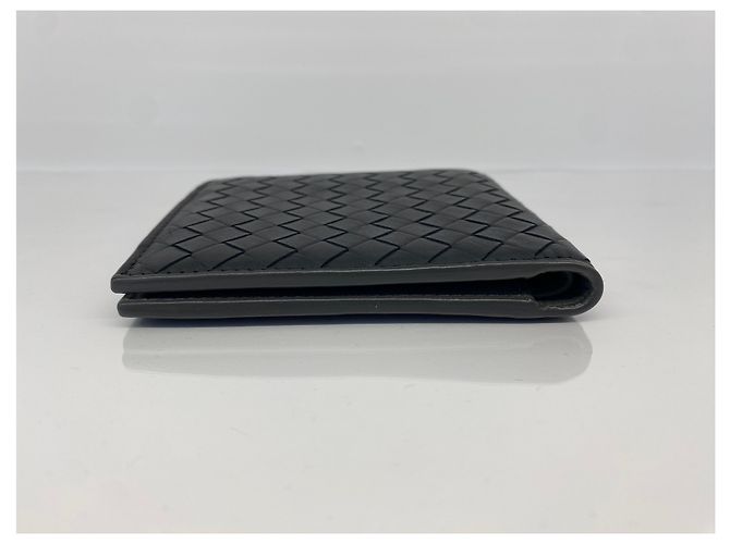 Bottega Veneta Portafoglio in rete intrecciata nera Nero - vista 6