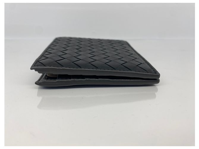 Bottega Veneta Portafoglio in rete intrecciata nera Nero - vista 8