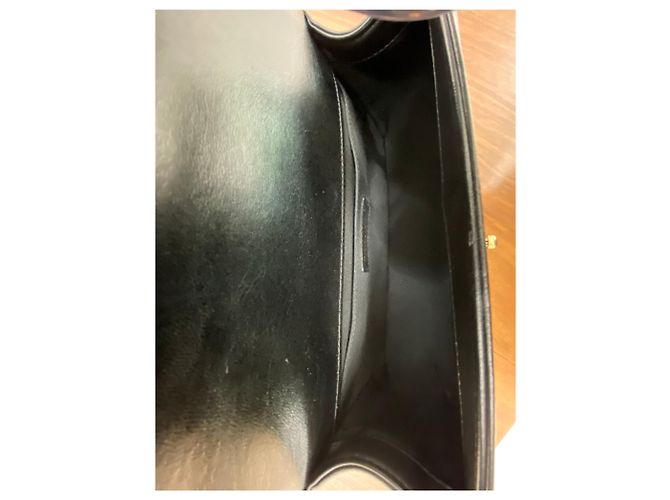 Chanel Borsa Boy in agnello arancione - Serie Point Nero - vista 12