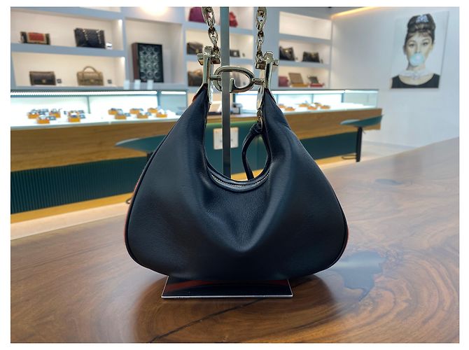 Gucci Borsa a spalla hobo Attash piccola nera Nero - vista 6