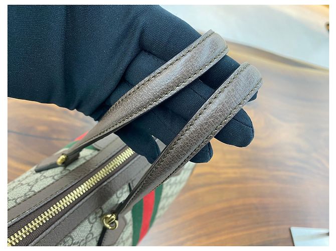 Gucci Borsa a Spalla Ophidia Tote Marrone - vista 13