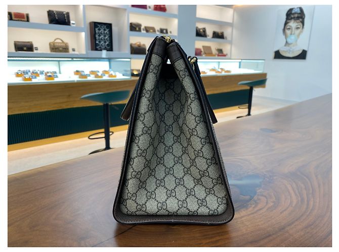 Gucci Borsa a Spalla Ophidia Tote Marrone - vista 5