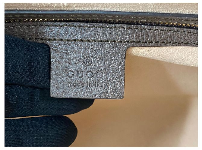 Gucci Borsa a Spalla Ophidia Tote Marrone - vista 9
