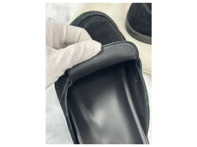 Hermès Mule Go in scamosciato nero - vista 8