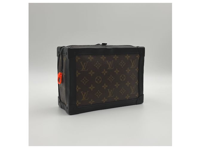 Louis Vuitton Borsa a tracolla in tela Mackassar Monogram Soft Trunk Marrone - vista 5