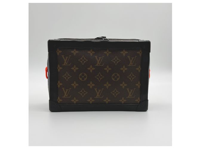 Louis Vuitton Borsa a tracolla in tela Mackassar Monogram Soft Trunk Marrone - vista 7