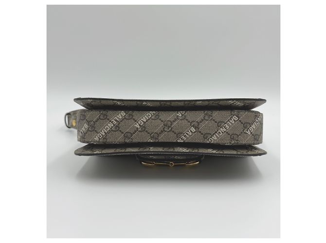 Gucci Borsa a Spalla Horsebit Marrone - vista 8