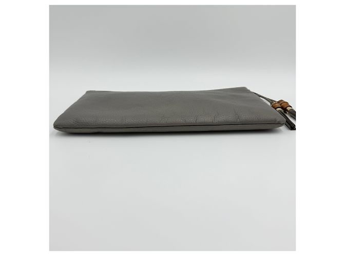 Bamboo Gucci Clutch in pelle con frange in bambù Marrone - vista 7