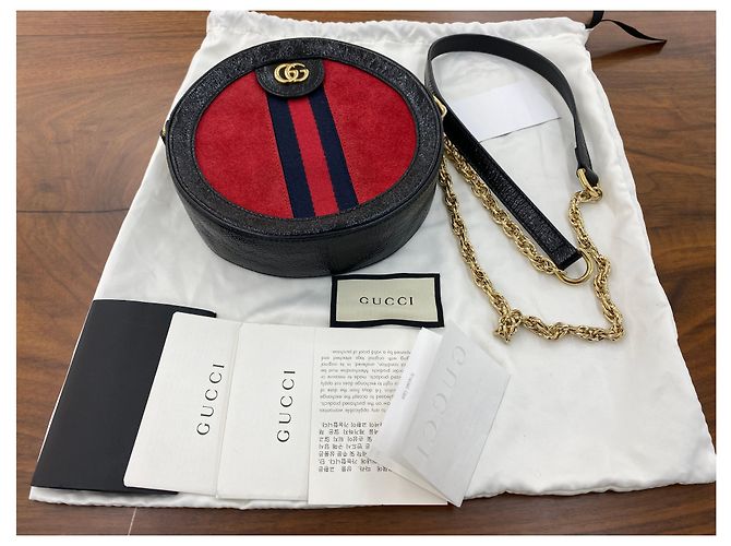 Gucci Borsa a Spalla e Crossbody Ophidia Mini GG Rosso - vista 13