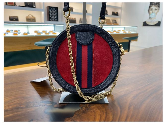 Gucci Borsa a Spalla e Crossbody Ophidia Mini GG Rosso - vista 3