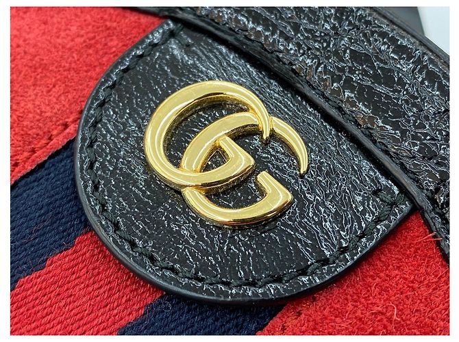 Gucci Borsa a Spalla e Crossbody Ophidia Mini GG Rosso - vista 7