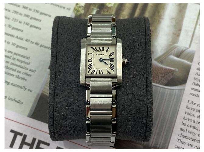 Cartier Tank Française Small Blau - Ansicht 3