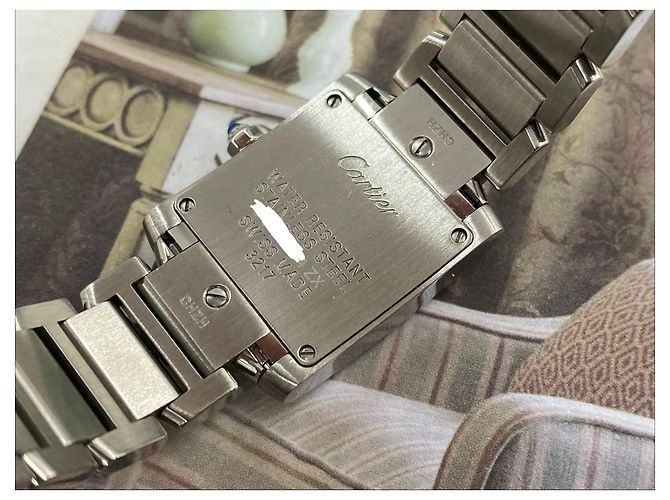 Cartier Tank Française Small Blau - Ansicht 9