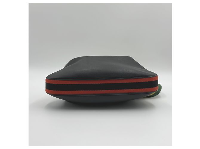 Gucci Borsa hobo grande in pelle nera Nero - vista 8