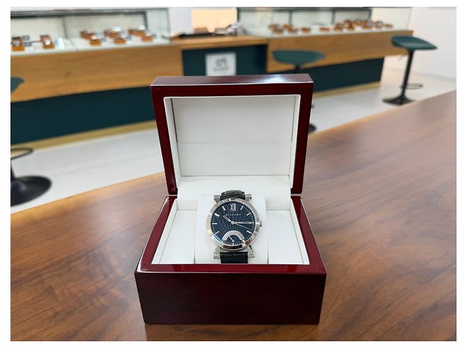 Bulgari Relógio de couro preto Sotirio Retrograde - vista 18