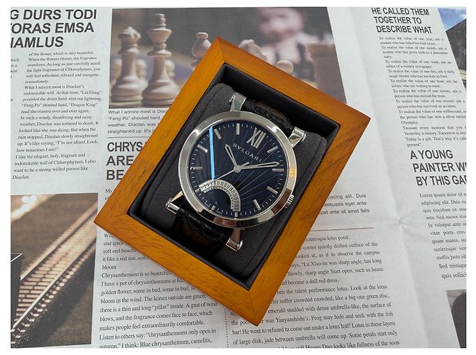 Bulgari Relógio de couro preto Sotirio Retrograde - vista 2