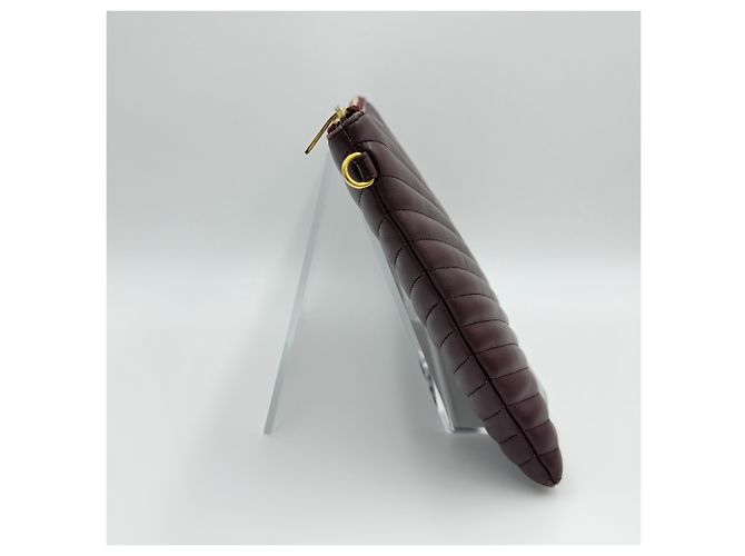 Saint Laurent Clutch Grande Matelassé Monogramma Nero e Oro Rosso - vista 5