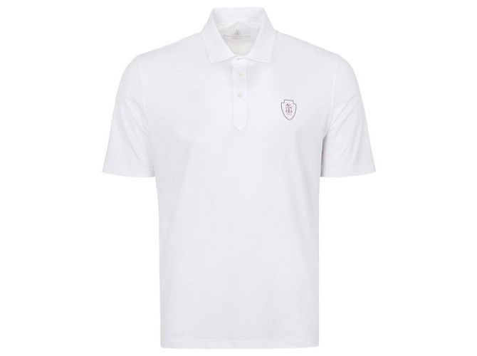 Brunello Cucinelli Polo T-Shirt mit kurzen Ärmeln und Logo Weiß - Ansicht 2