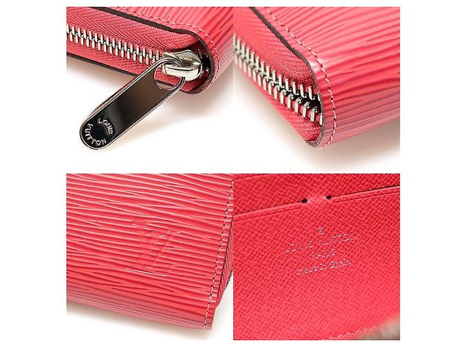Louis Vuitton Cartera de cuero zippy Epice en rosa claro - vista 7