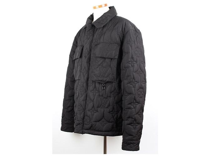 Louis Vuitton Giacca imbottita con monogramma floreale Nero - vista 3