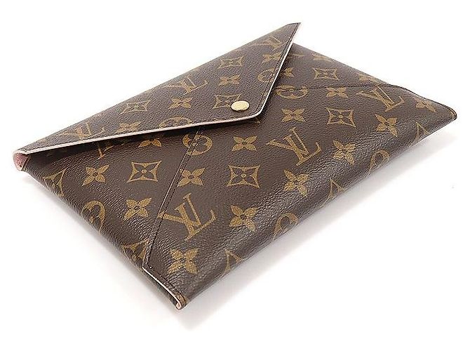 Louis Vuitton Pochette Kirigami in Tela Monogram Marrone - vista 3