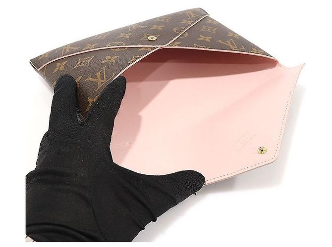 Louis Vuitton Pochette Kirigami in Tela Monogram Marrone - vista 5