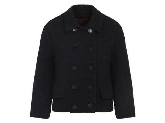 Gucci Schwarze Boucle-Wolljacke - Ansicht 4