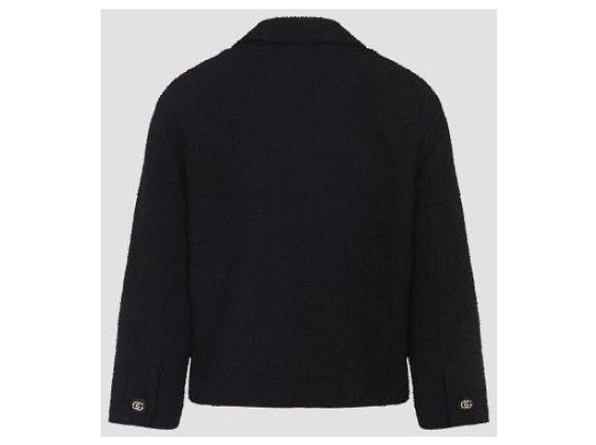 Gucci Schwarze Boucle-Wolljacke - Ansicht 6