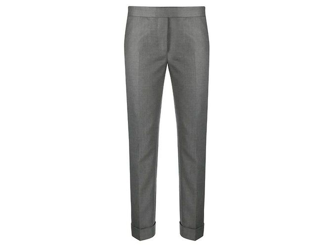 Thom Browne Pantalones skinny de lana super twill de tiro bajo Castaño - vista 4