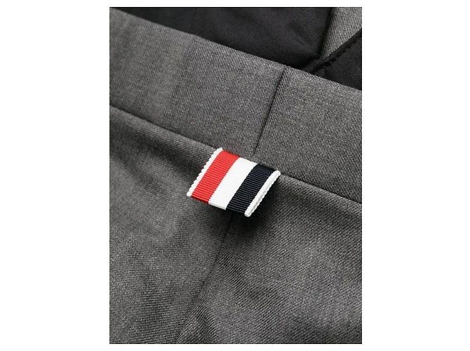 Thom Browne Pantalones skinny de lana super twill de tiro bajo Castaño - vista 8