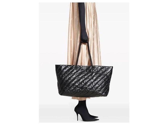 Balenciaga Grande borsa tote trapuntata schiacciata - vista 5