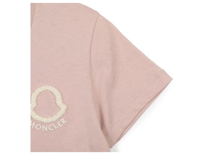 Moncler Baumwoll-T-Shirt mit gesticktem Logo Pink - Ansicht 6