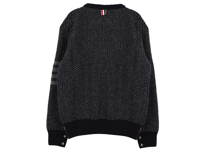 Thom Browne Diagonales Mohair-Strickmodell Blau - vista 4