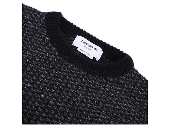 Thom Browne Diagonales Mohair-Strickmodell Blau - vista 5