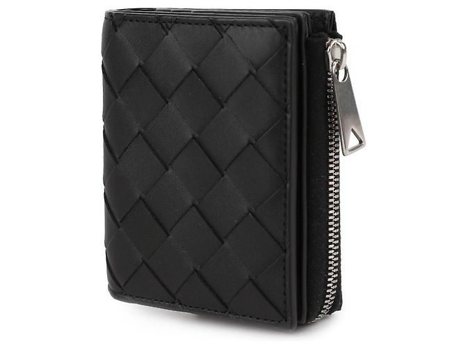 Bottega Veneta Intrecciato Folded Wallet Black - view 4
