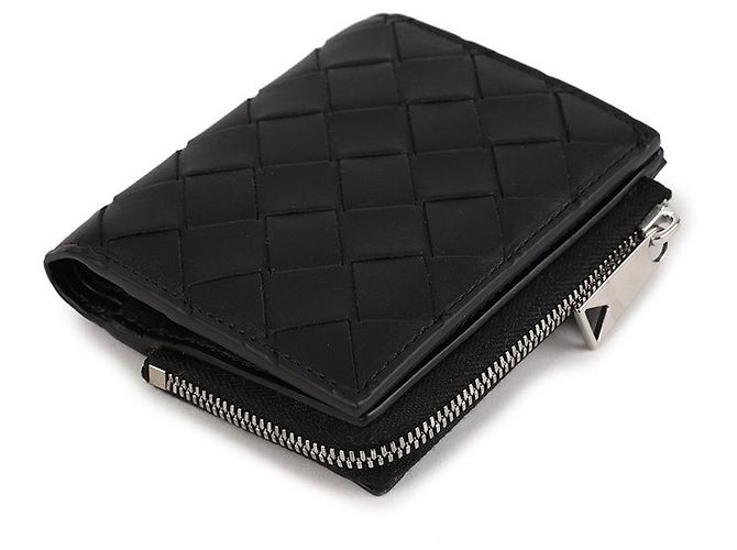 Bottega Veneta Intrecciato Folded Wallet Black - view 6