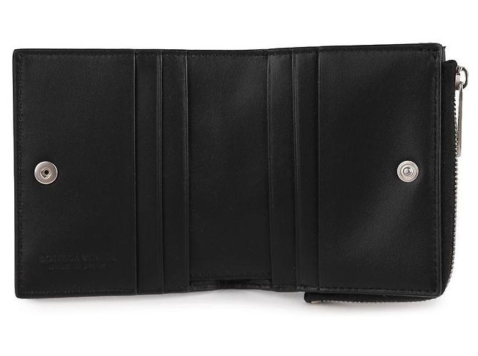 Bottega Veneta Intrecciato Folded Wallet Black - view 7