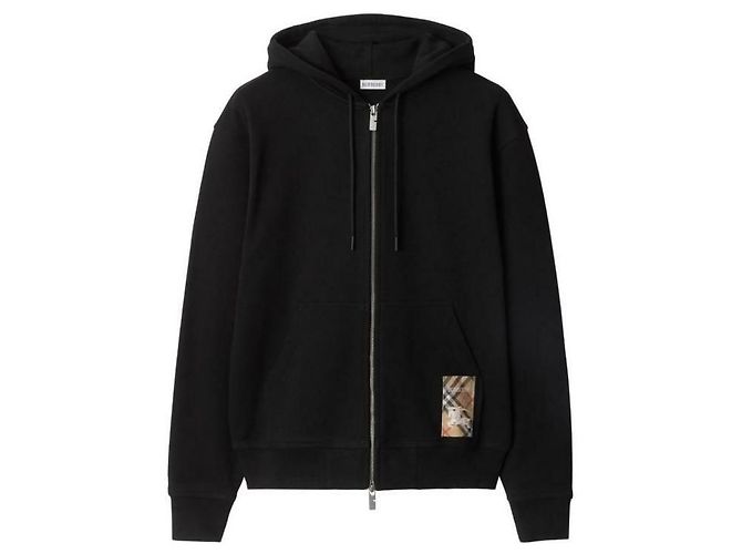 Burberry Hoodie zippé en coton à carreaux - vue 4