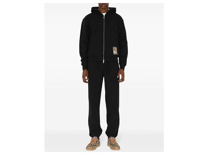 Burberry Hoodie zippé en coton à carreaux - vue 8