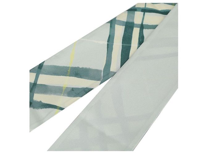 Burberry Sciarpa in seta a quadri reversibile Verde - vista 6