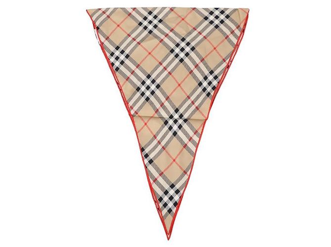 Burberry Pañuelo de seda Check Castaño - vista 5
