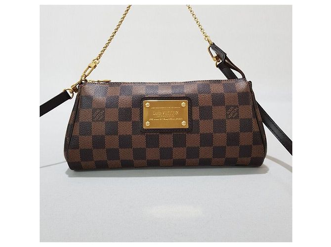 Louis Vuitton Clutch Damier Eva Marrone - vista 2