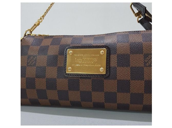 Louis Vuitton Clutch Damier Eva Marrone - vista 3
