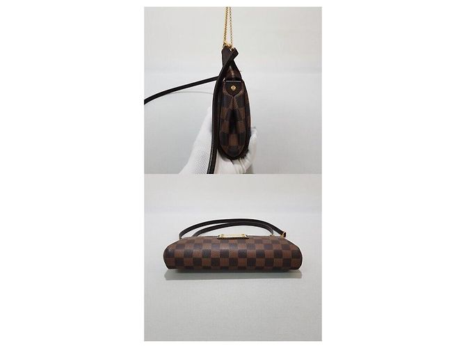 Louis Vuitton Clutch Damier Eva Marrone - vista 4