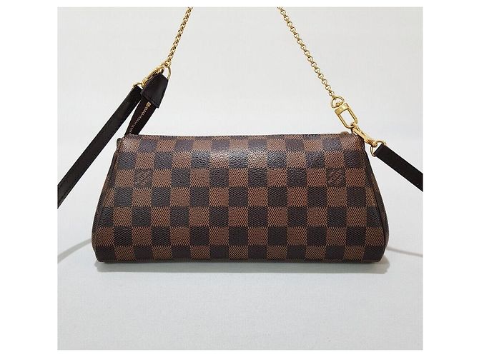 Louis Vuitton Clutch Damier Eva Marrone - vista 5