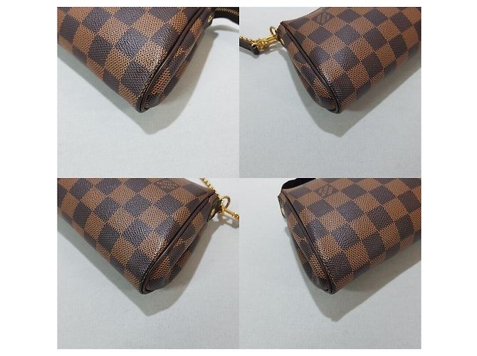 Louis Vuitton Clutch Damier Eva Marrone - vista 8