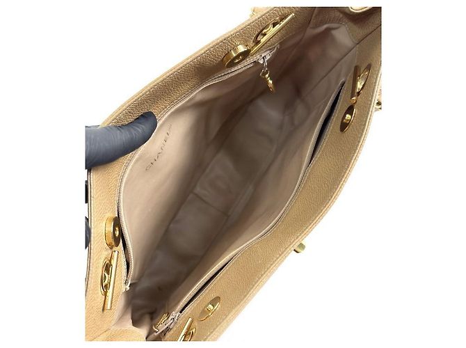 Chanel Borsa a spalla con catena CC beige Marrone - vista 12